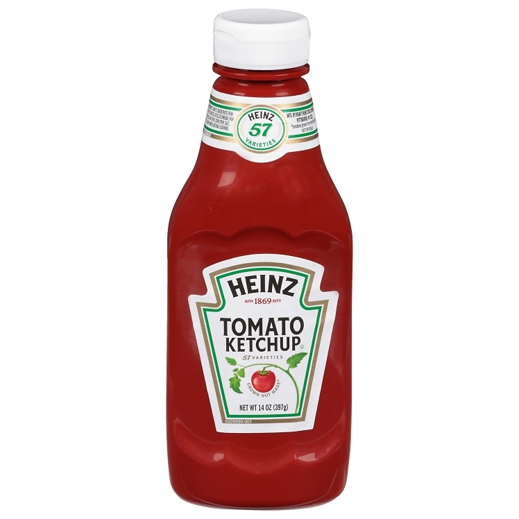 HEINZ KETCHUP TOMATO 33% RED PLASTIC BOTTLE