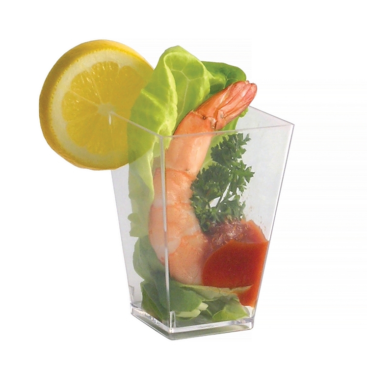 WNA PETITES 3.5 OUNCE TALL SQUARE TASTING/DESSERT GLASSES