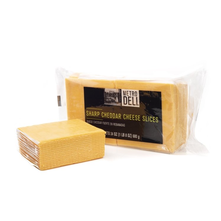 METRO DELI SHARP CHEDDAR CHEESE SLICED 0.75 OZ