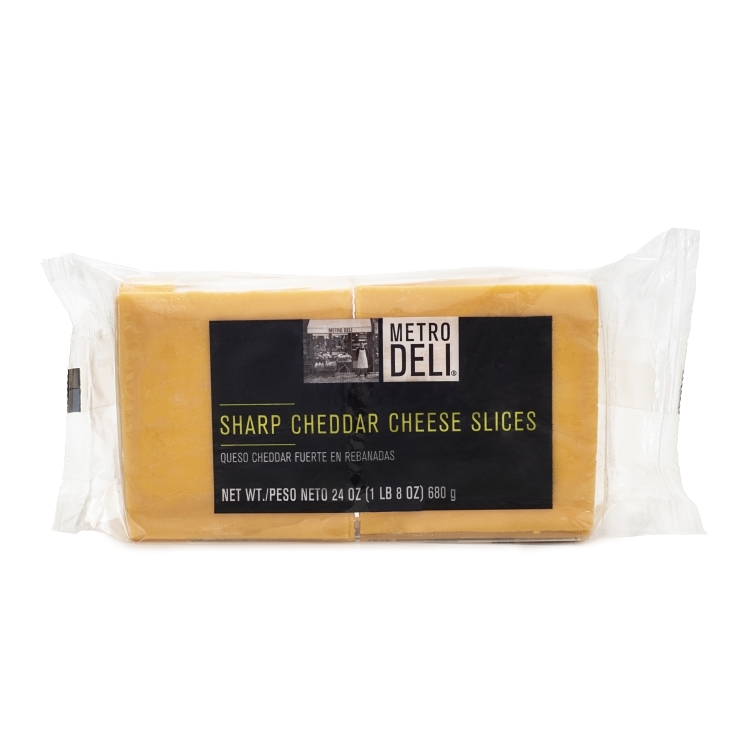 METRO DELI SHARP CHEDDAR CHEESE SLICED 0.75 OZ