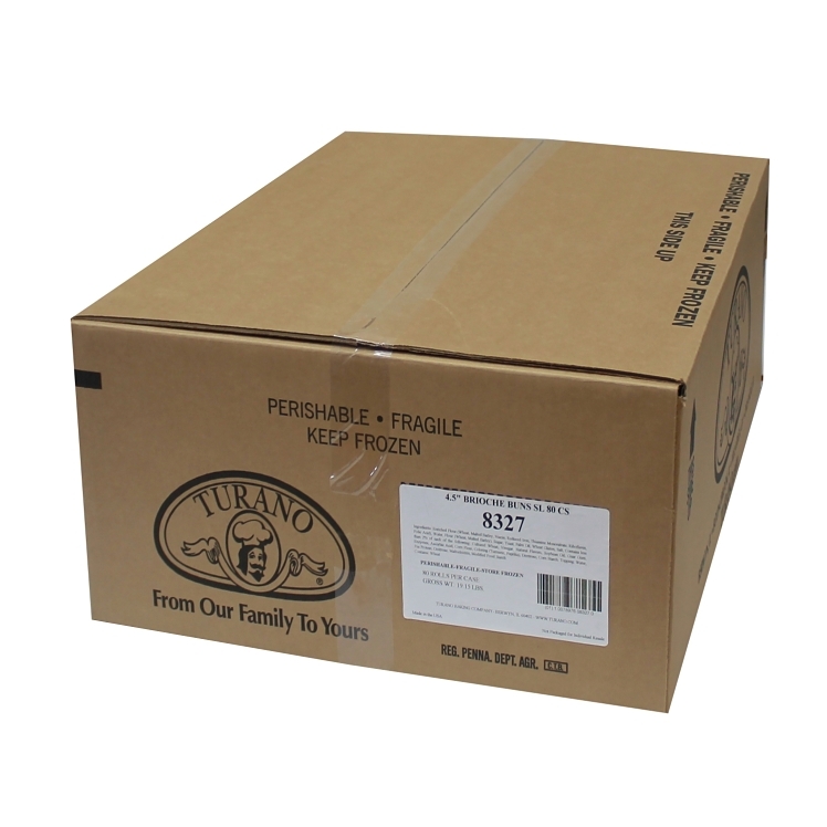 TURANO ROLL BRIOCHE 4.5 INCH ROUND SLICED BAKED