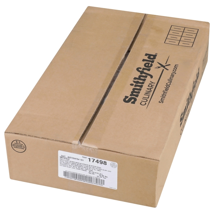 SMITHFIELD 13-17 COUNT HICKORY SMOKED UNCURED RAW REF 15LB