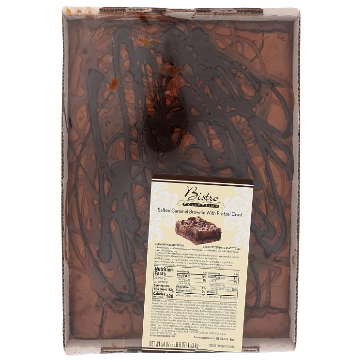 BISTRO COLLECTION FROZEN BROWNIE SHEETS WITH PRETZEL PIECES