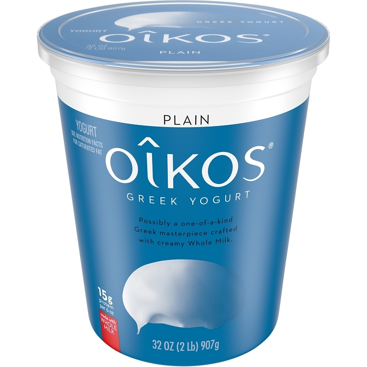 DANNON OIKOS YOGURT PLAIN GREEK TUB REF