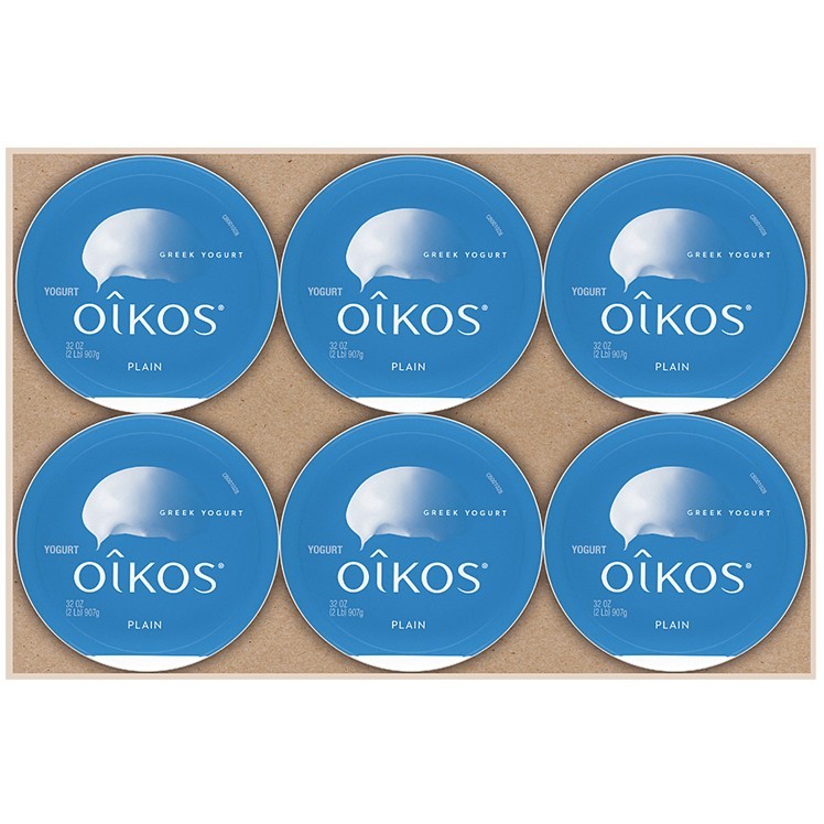 DANNON OIKOS YOGURT PLAIN GREEK TUB REF