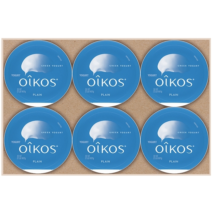 DANNON OIKOS YOGURT PLAIN GREEK TUB REF