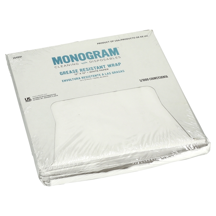 BAGCRAFT DRY WAX SANDWICH WRAP 12X12 INCH WHITE