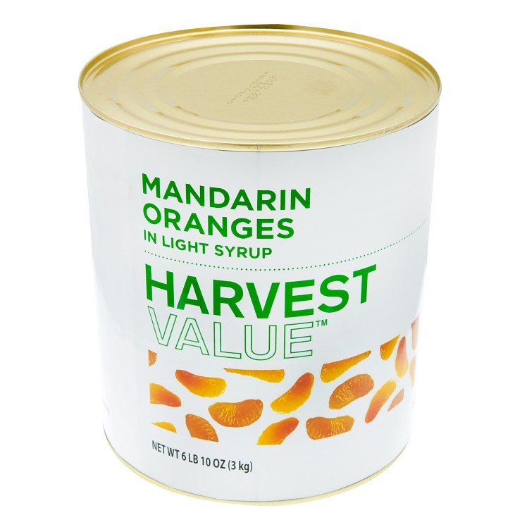 HARVEST VALUE ORANGE, MANDARIN WHOLE IN LIGHT SYRUP CANNED