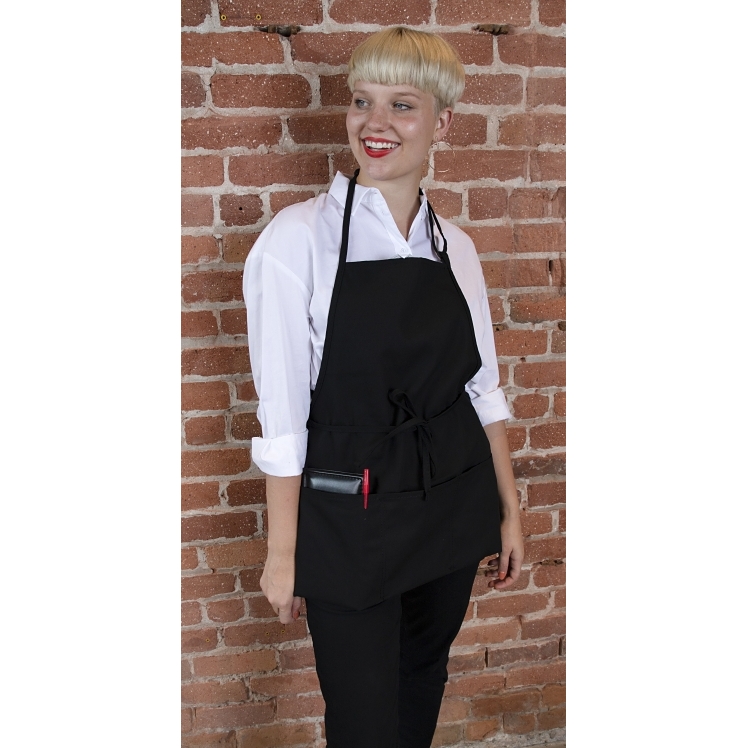 SUPERIOR PRODUCTS APRON, KITCHEN BIB 32X32.5 INCH BLACK