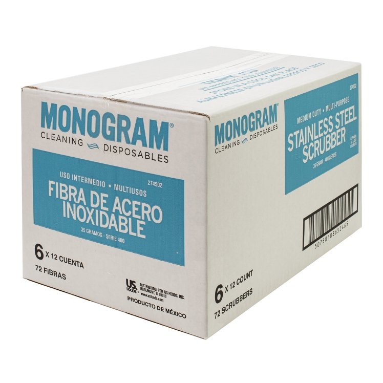 MONOGRAM SCRUBBER, STAINLESS STEEL 35 GRAMS MEDIUM DUTY