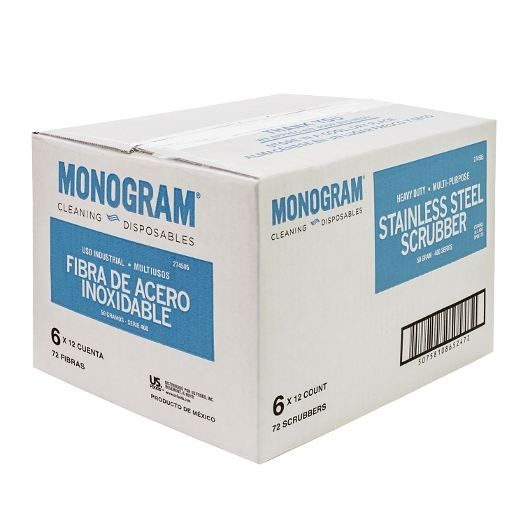 MONOGRAM STAINLESS STEEL SCRUBBER 50 GRAM HEAVY DUTY 301
