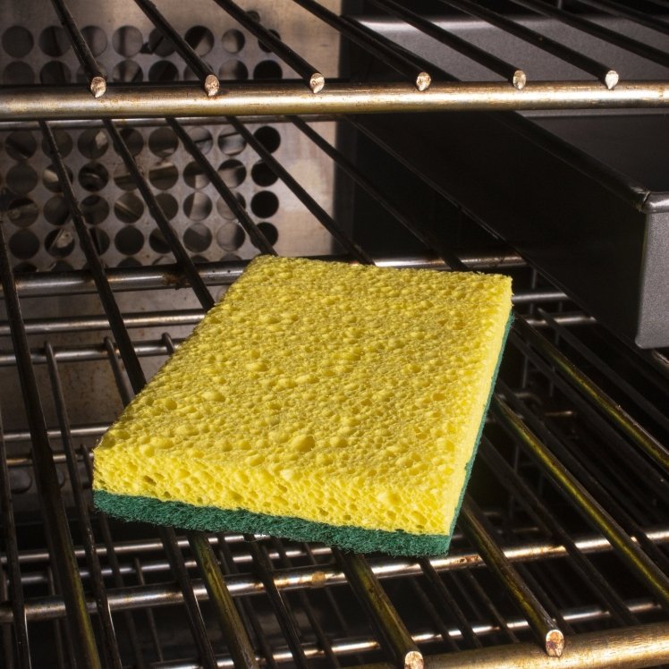 MONOGRAM SPONGE WITH SCRUBBER NYLON 3.5X6 INCH