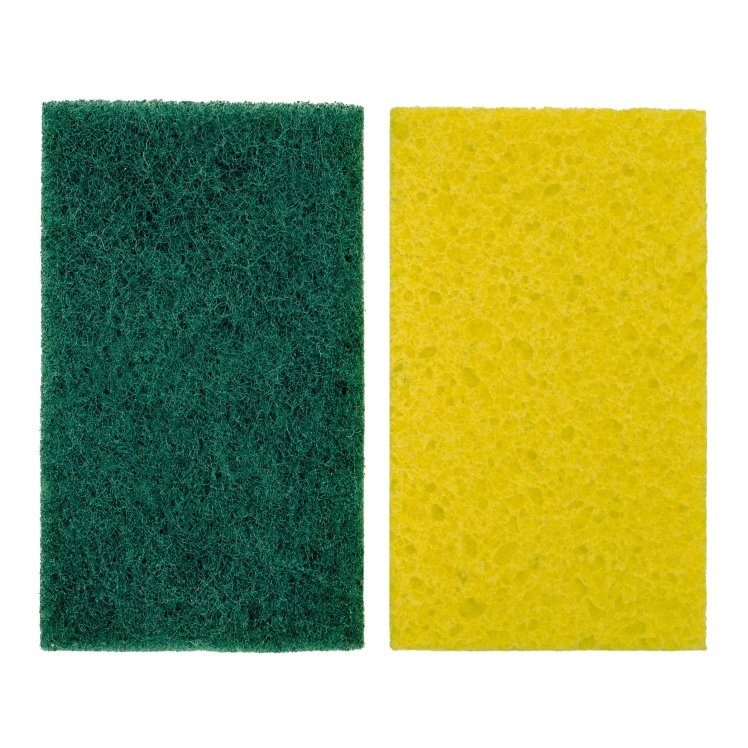 MONOGRAM SPONGE WITH SCRUBBER NYLON 3.5X6 INCH