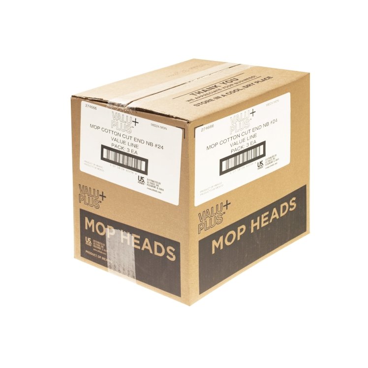 VALU PLUS MOP HEAD CUT END NUMBER 24 COTTON 4