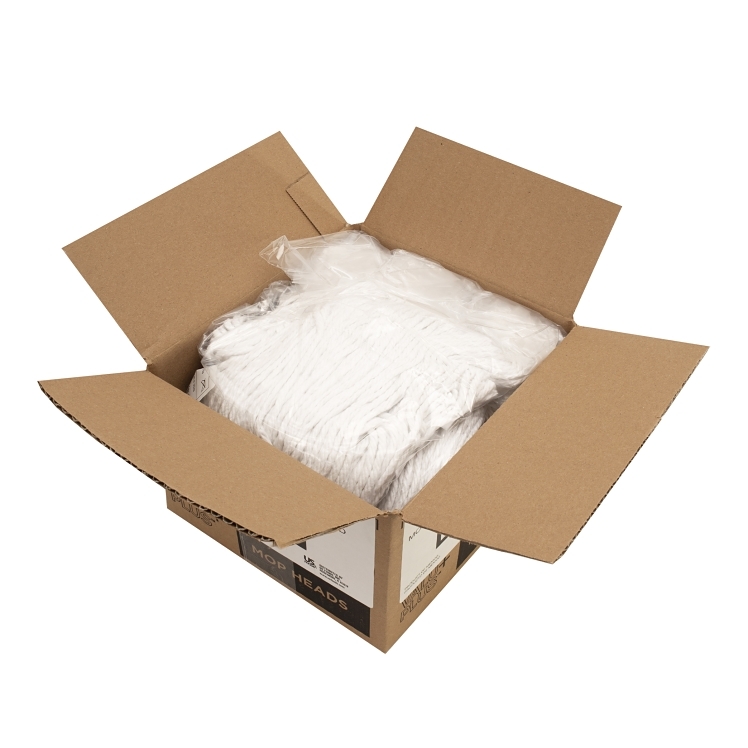 VALU PLUS 4PLY NARROW BAND WHITE #24 CUT END MOP HEAD