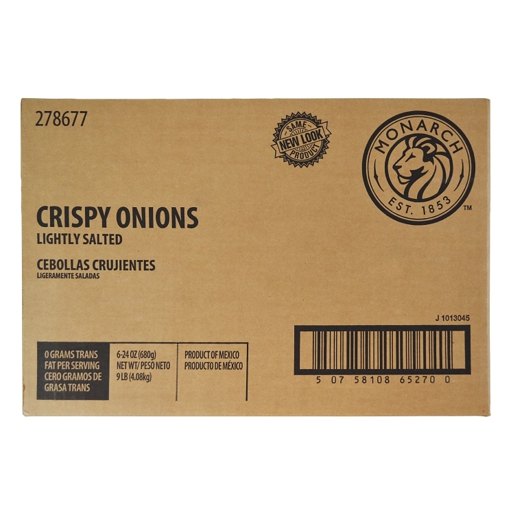 MONARCH ONION, FRIED LIGHTLY SALTED SLICED