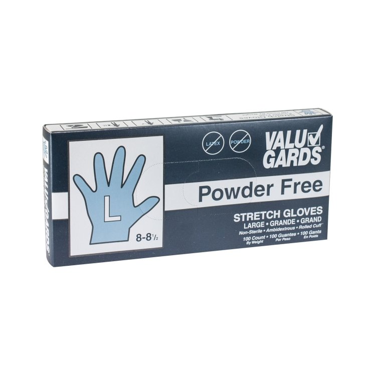 VALUGARDS VALU GARDS STRETCH GLOVES LARGE POWDER FREE