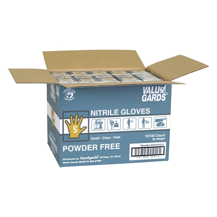 VALUGARDS VALU GARDS NITRILE GLOVES SMALL POWDER FREE