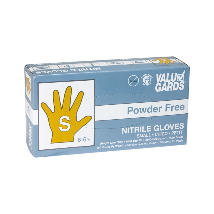 VALUGARDS VALU GARDS NITRILE GLOVES SMALL POWDER FREE
