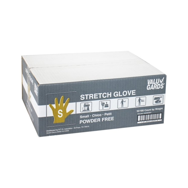 VALUGARDS STRETCH GLOVES SMALL POWDER FREE