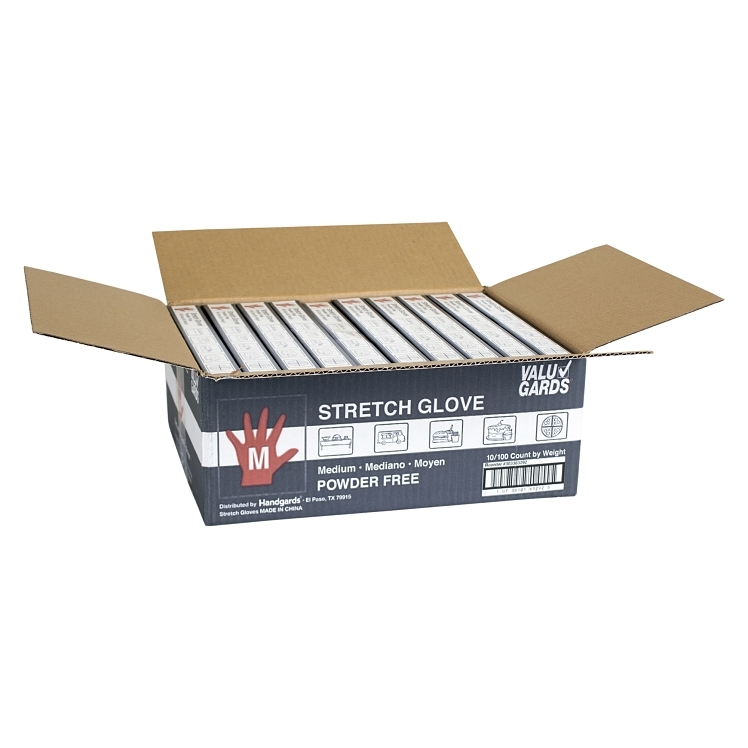 VALU GARDS MEDIUM POWDER FREE STRETCH GLOVES