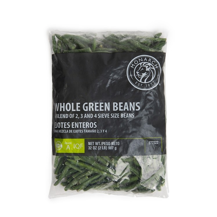 MONARCH GREEN WHOLE FANCY IQF BEANS
