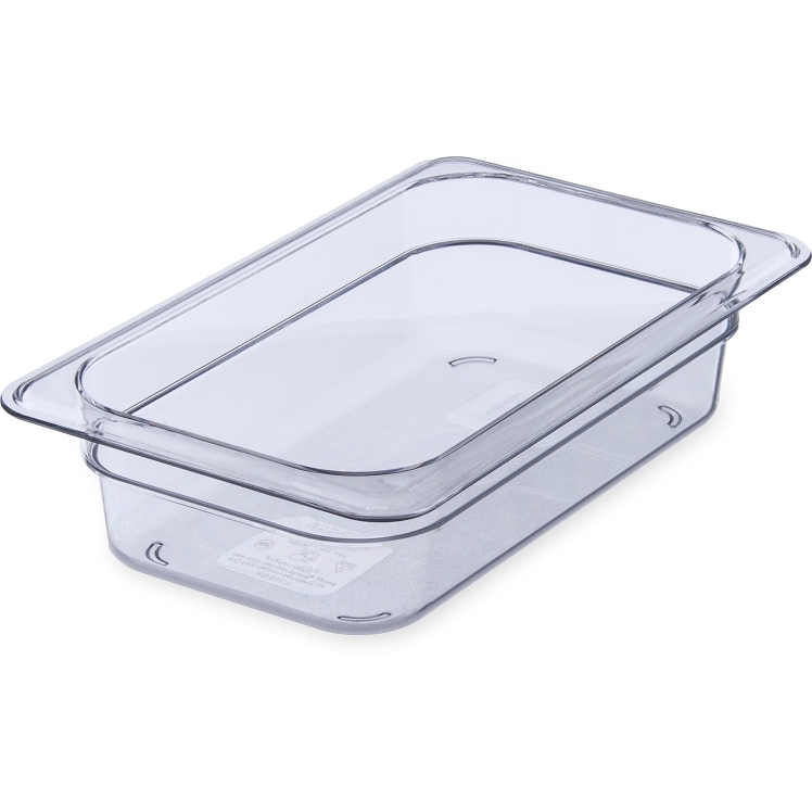 SUPERIOR PRODUCTS 1/4 SIZE 2.5 DEEP POLYCARBONATE CLEAR PLASTIC FOOD PAN
