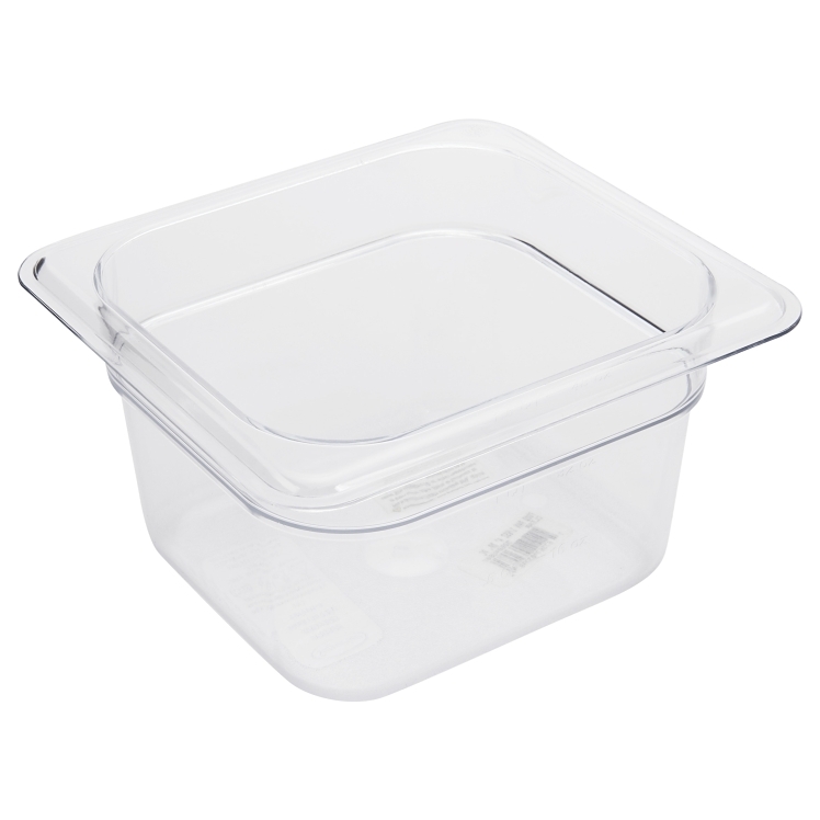 SUPERIOR PRODUCTS PAN FOOD 1/6 SIZE 4 DEEP POLYCARBONATE CLEAR