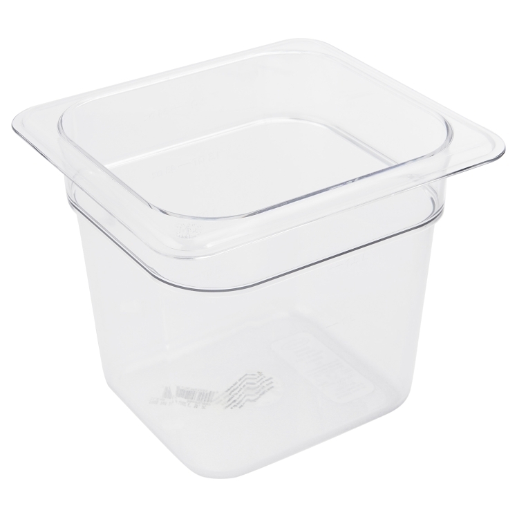 SUPERIOR PRODUCTS FOOD PAN 1/6 SIZE 6 DEEP POLYCARBONATE CLEAR