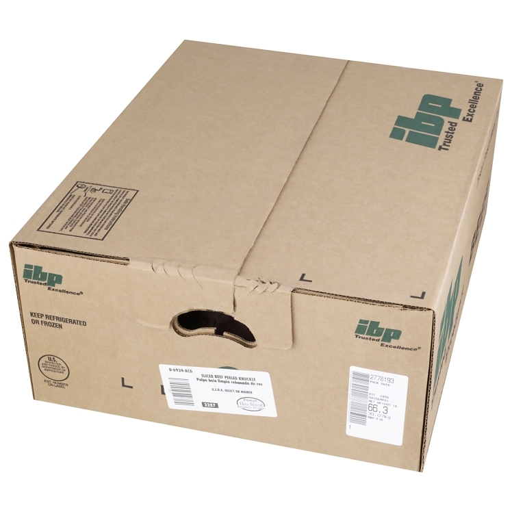 IBP SLICED BONELESS BEEF KNUCKLES PEELED