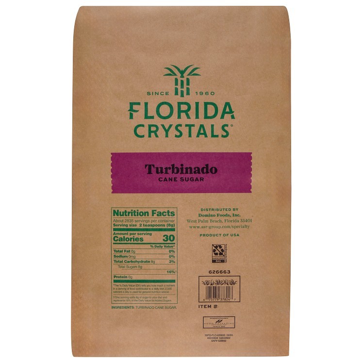 FLORIDA CRYSTALS TURBINADO CANE SUGAR
