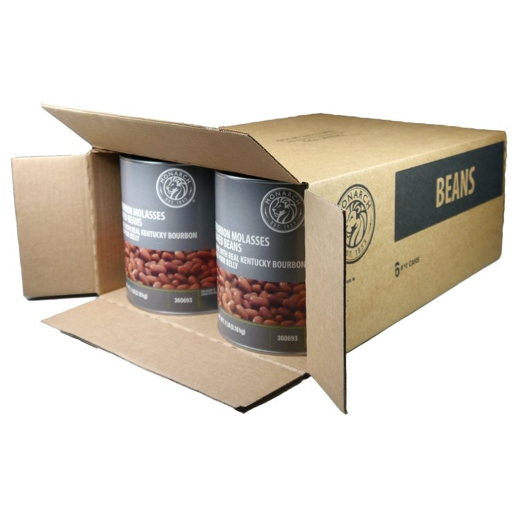 MONARCH BAKED BEAN WITH BOURBON MOLASSES AND PORK BELLY SHELF STABLE CANNED