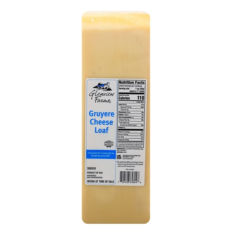 GLENVIEW FARMS DOMESTIC GRUYERE CHEESE LOAF