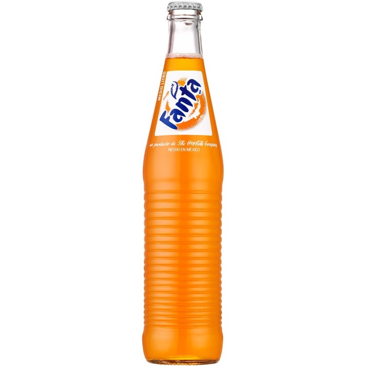 FANTA ORANGE SODA GLASS BOTTLE