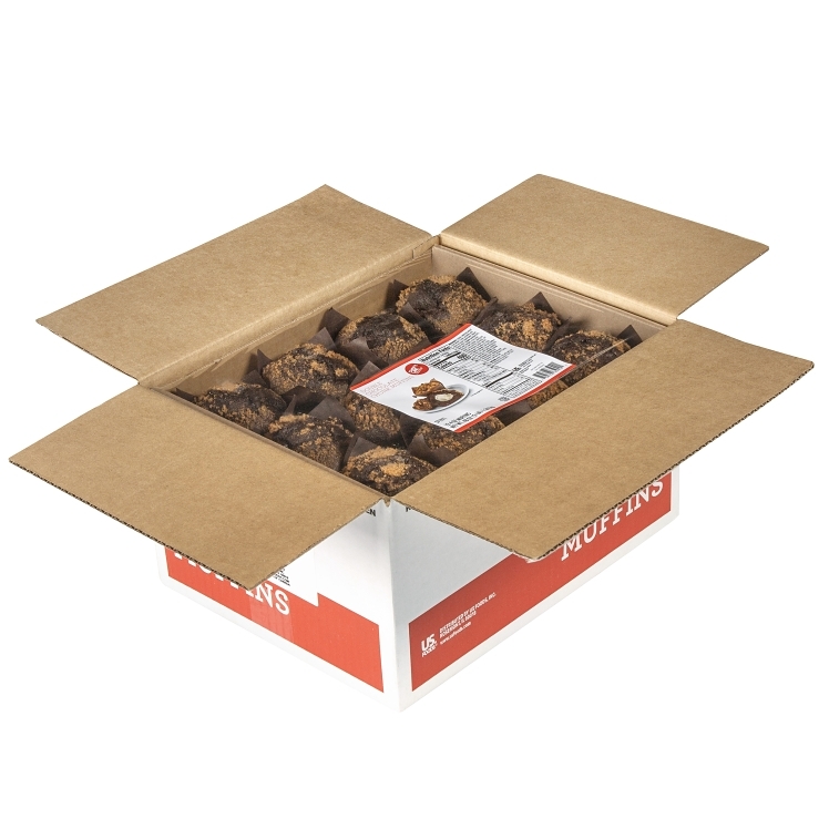 CHEF'S LINE DOUBLE CHOCOLATE CHUNK MUFFIN TRAY 4 OZ