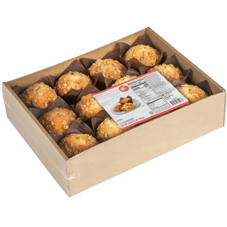 CHEF'S LINE APPLE CINNAMON FILLED MUFFIN 4 Z FROZEN