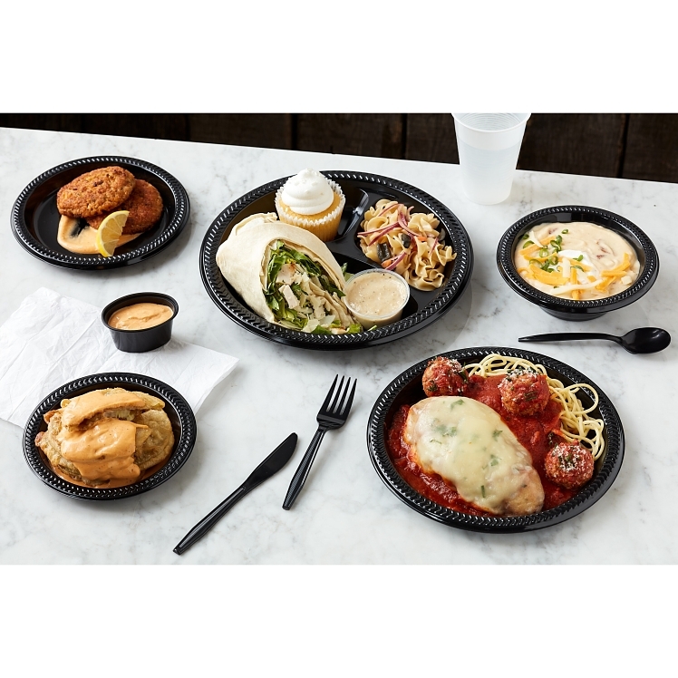PACTIV 12 OZ BLACK PLASTIC BOWL