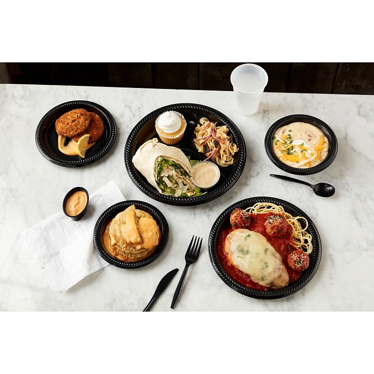 PACTIV 12 OZ BLACK PLASTIC BOWL