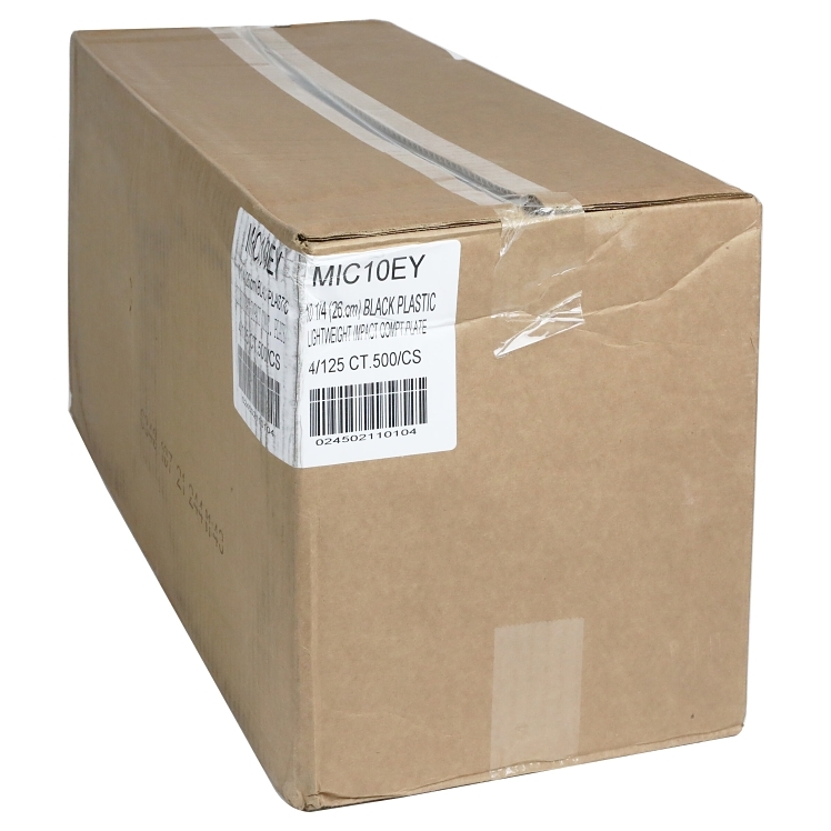 PACTIV BLACK 3 COMPARTMENT 9 INCH PLASTIC PLATE