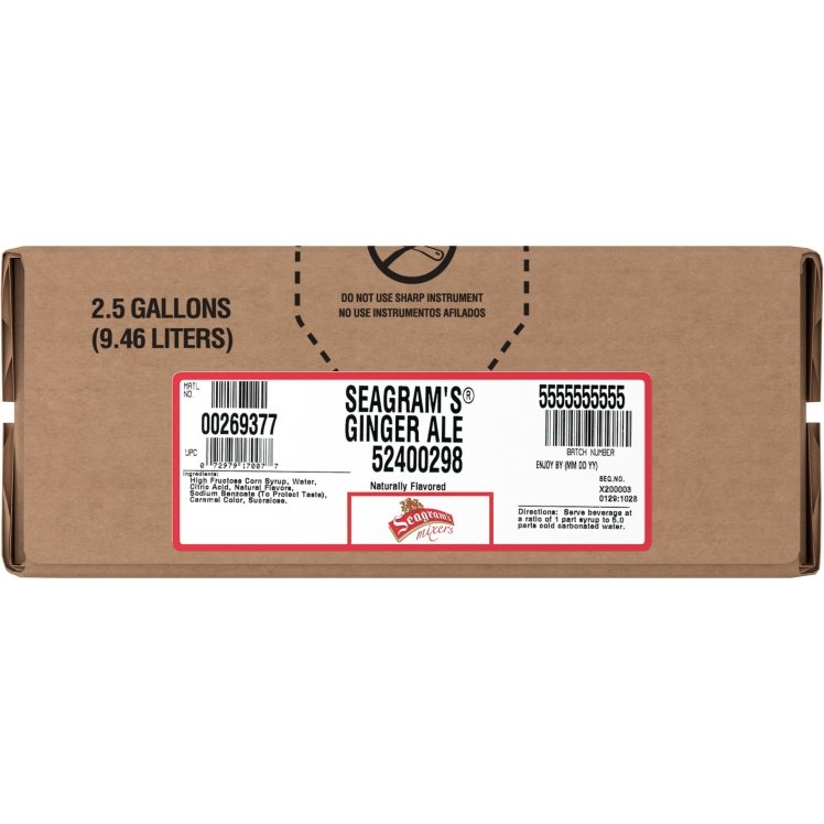 SEAGRAM'S BAG IN BOX FOUNTAIN SYRUP 5 TO 1