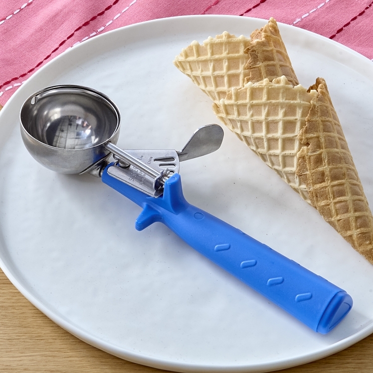 Superior Products Disher Lever 2oz Stainless Steel Blue #17