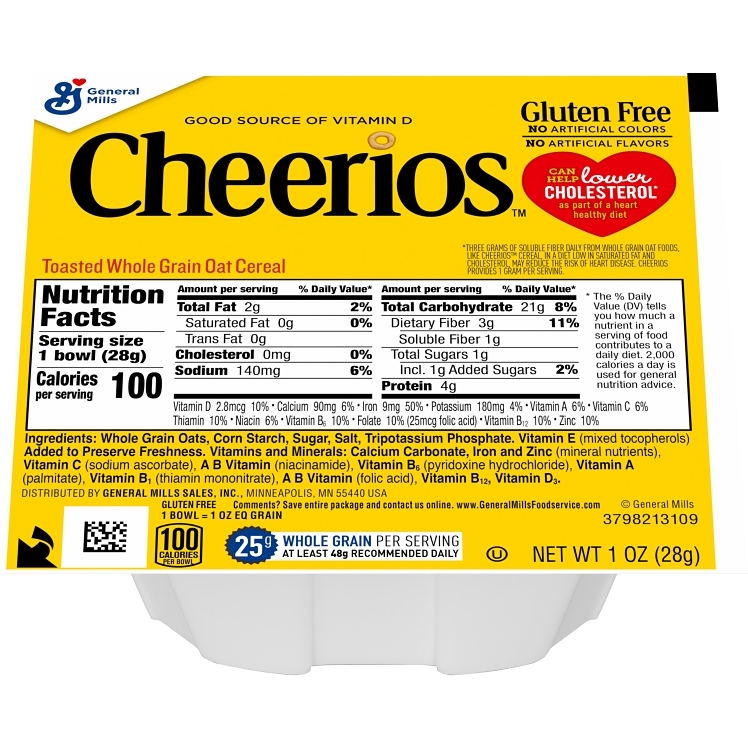 CHEERIOS WHOLE GRAIN CEREAL