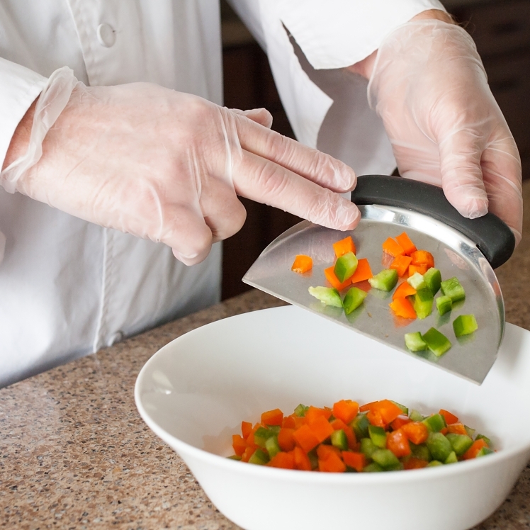 MONOGRAM VINYL POWDER-FREE GLOVES MEDIUM NATURAL