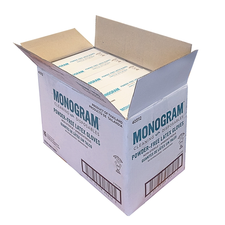 Monogram Latex Lightly Powder-Free Small Gloves Natural