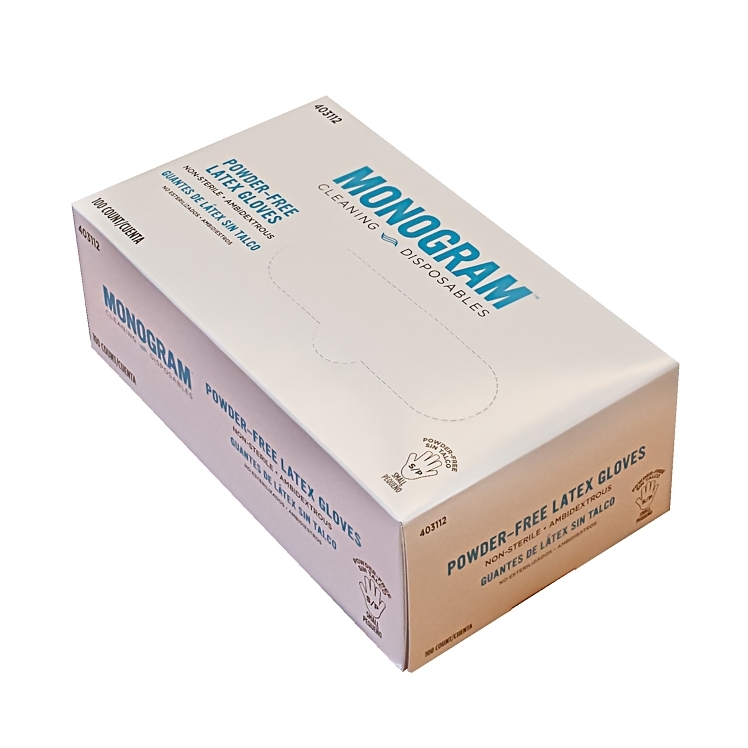 Monogram Latex Lightly Powder-Free Small Gloves Natural