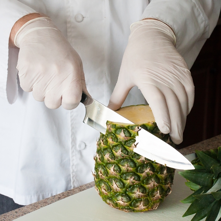 MONOGRAM LIGHTLY POWDERED LATEX GLOVES SIZE SMALL