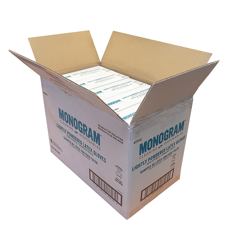 Monogram Latex Lightly Powdered Gloves Extra-Large Natural