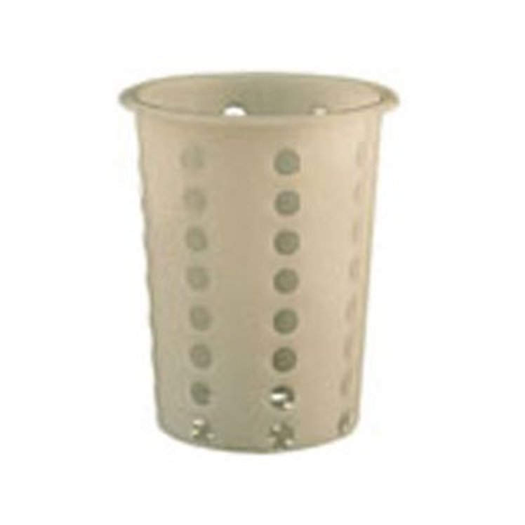 Winco Flatware Holder Cylinder 4x4x5 Plastic White